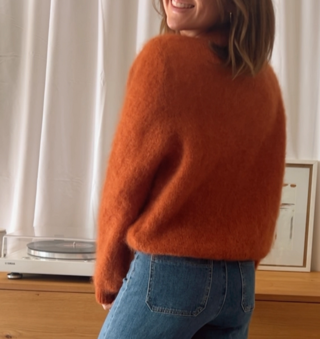 Knit Cardigan Maude Rust Mohair/Wool