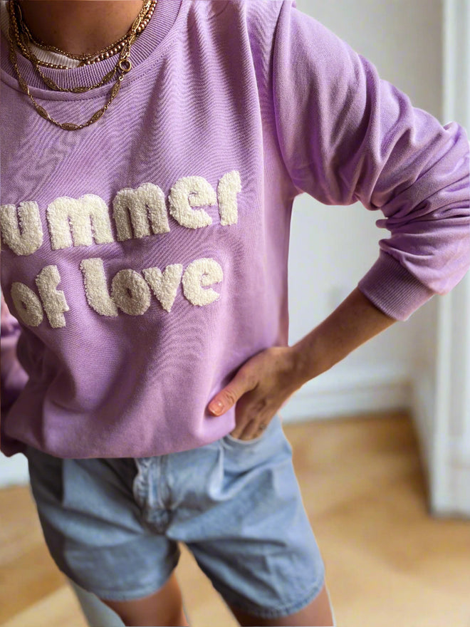 Sweatshirt "Summer Of Love" Lilac