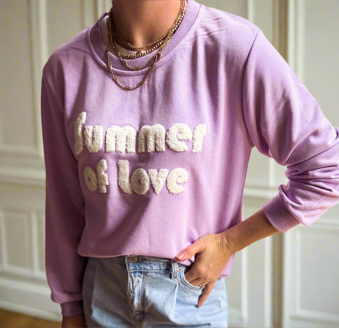 Sweatshirt "Summer Of Love" Lilac
