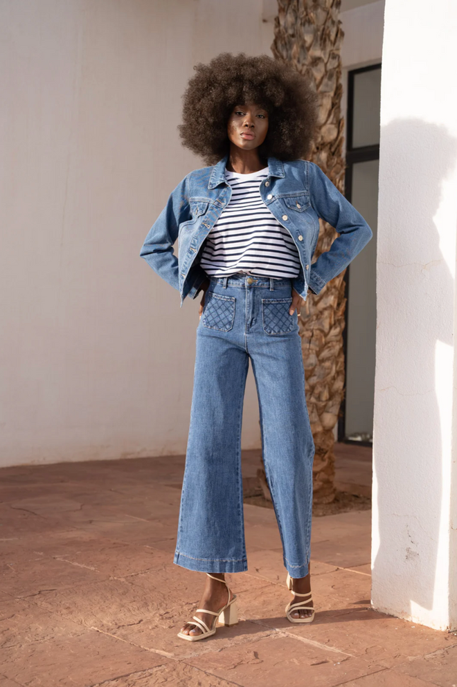 Jeans Emilio Blue Flare Cropped