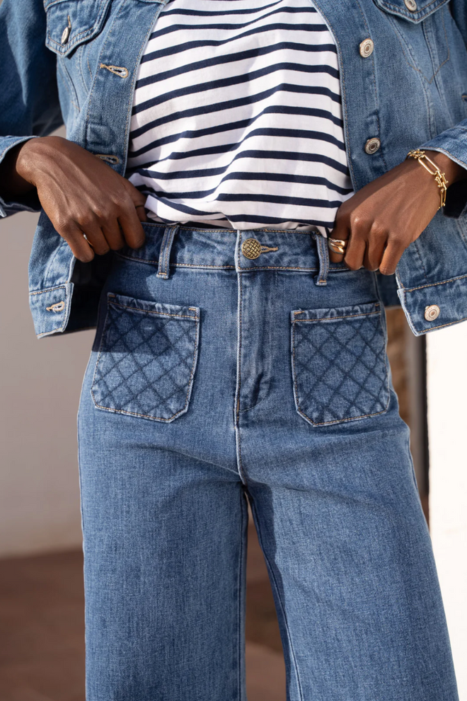 Jeans Emilio Blue Flare Cropped