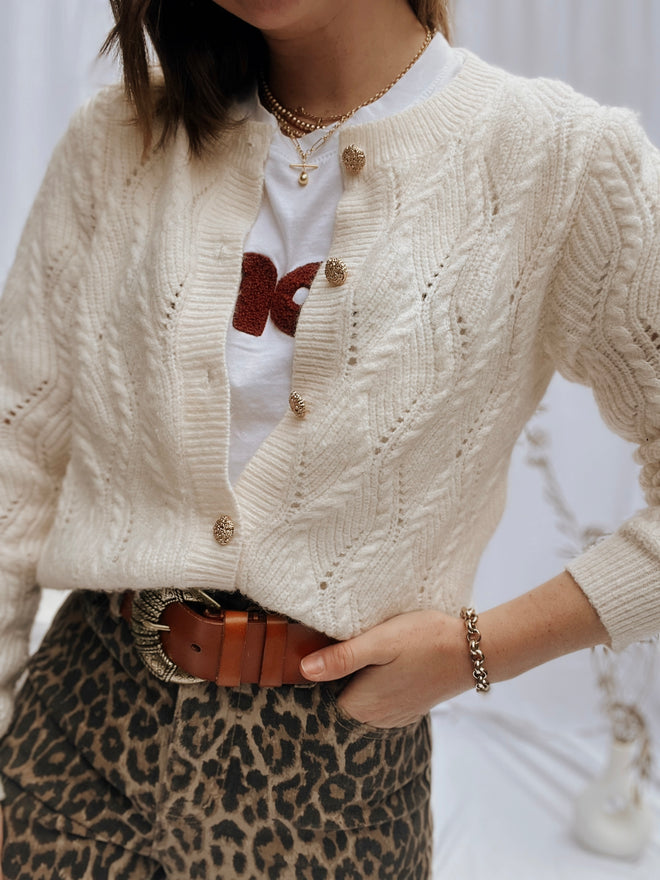 Knit Cardigan Ludivine Cream