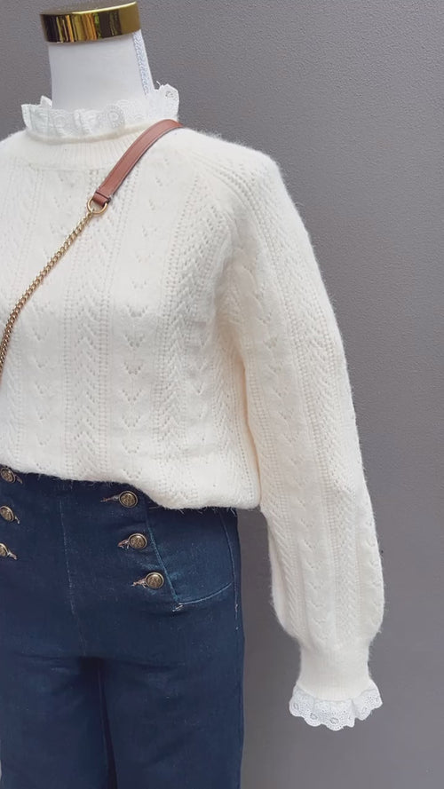 Knit Jumper Romain Ecru