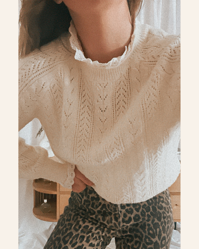 Knit Jumper Romain Ecru