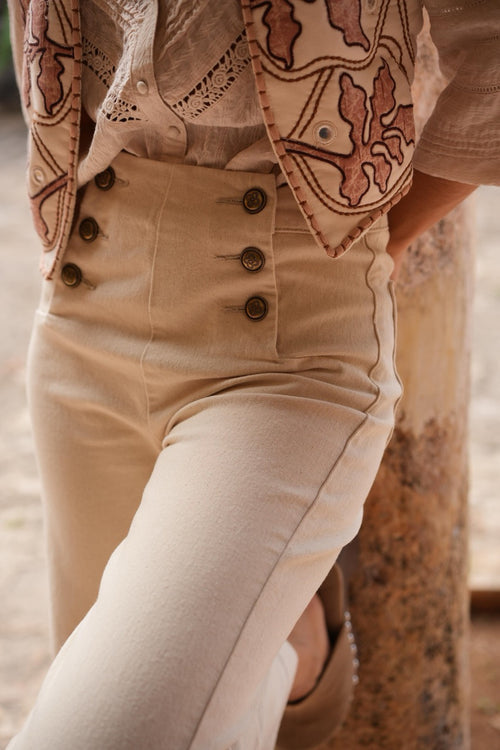 Jeans Victor Natural Wide Cropped