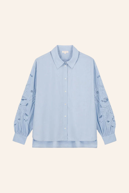 SHIRT CAPARELLE SKY BLUE - LOUISE MISHA - MAISON TORRINI PARIS - FRENCH ONLINE SHOP SYDNEY BASED