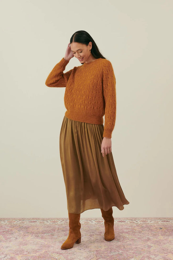 SKIRT IRIELLE BRONZE - LOUISE MISHA - MAISON TORRINI PARIS - FRENCH ONLINE SHOP SYDNEY BASED