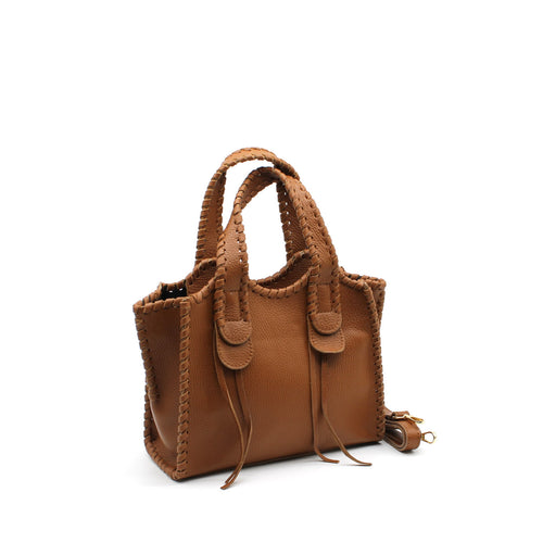 HANDBAG VICTOIRE CAMEL LEATHER