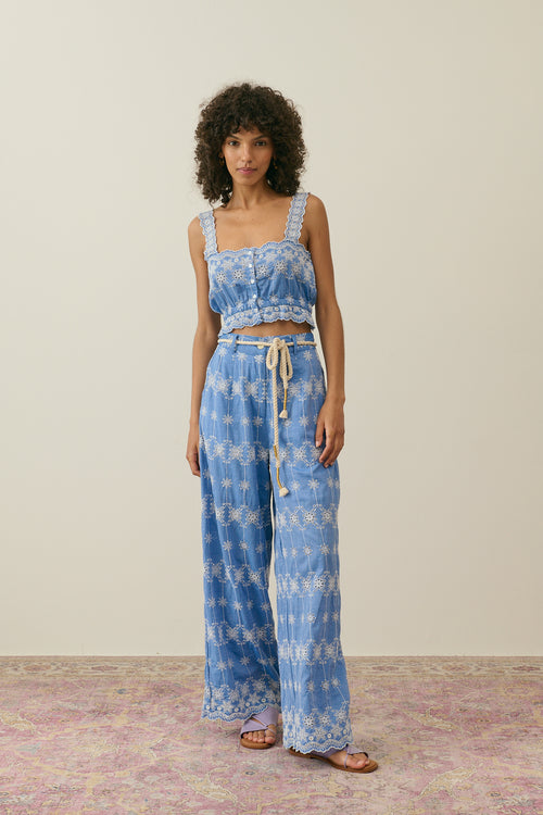 Pants Frederique Stone Blue - Louise Misha