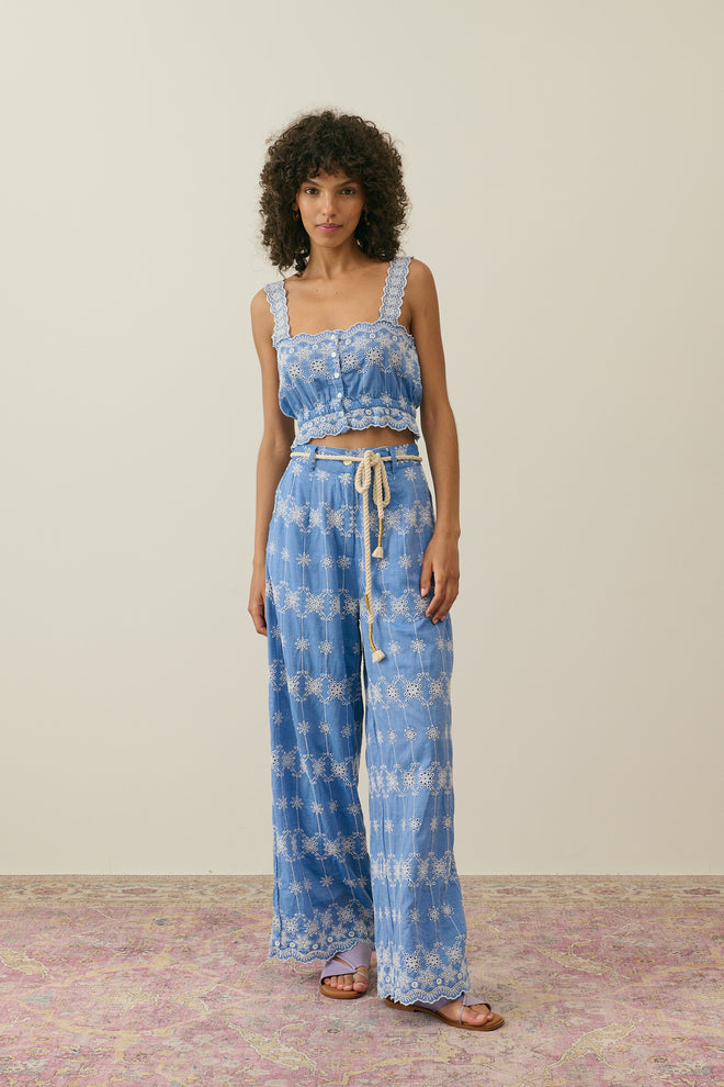 Pants Frederique Stone Blue - Louise Misha