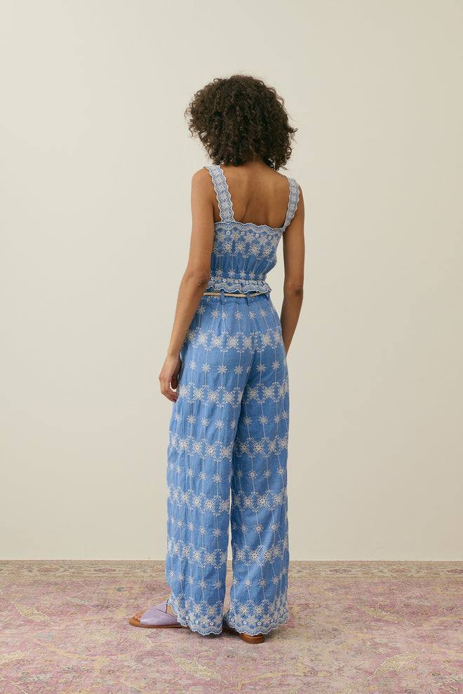 Pants Frederique Stone Blue - Louise Misha