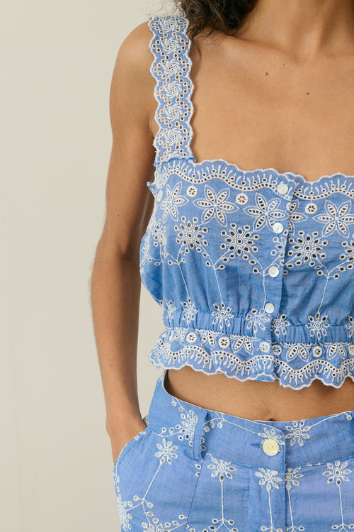 Pants Frederique Stone Blue - Louise Misha