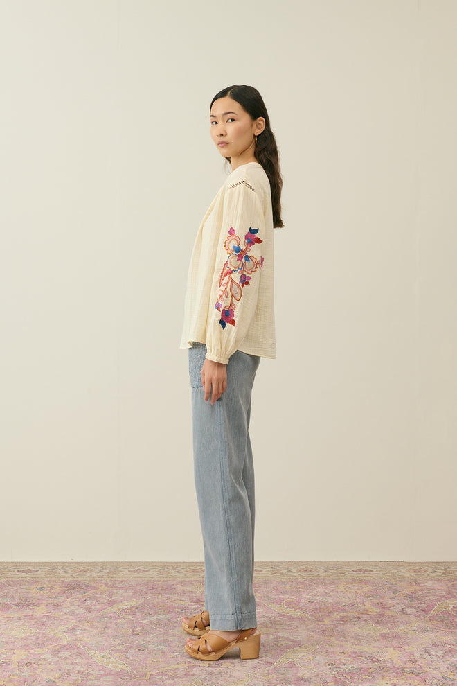 Blouse Akania Beige Natural - Louise Misha