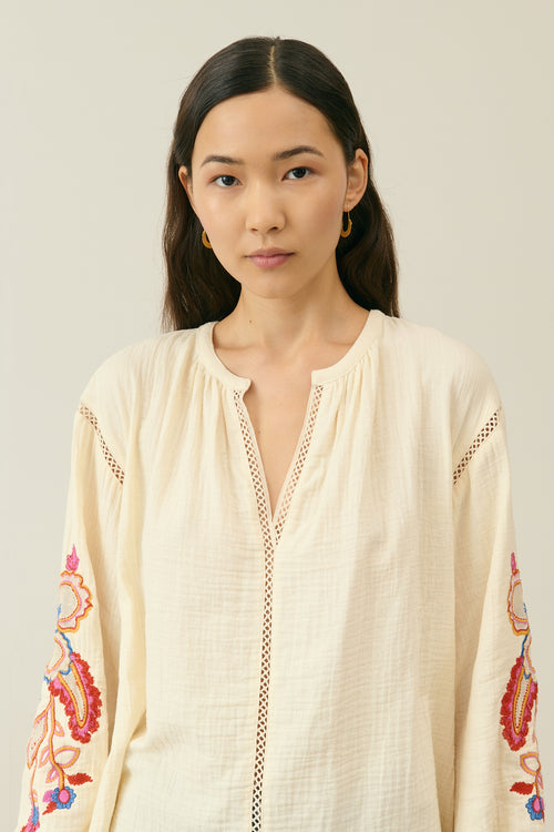 Blouse Akania Beige Natural - Louise Misha