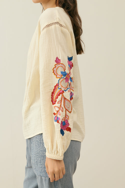 Blouse Akania Beige Natural - Louise Misha