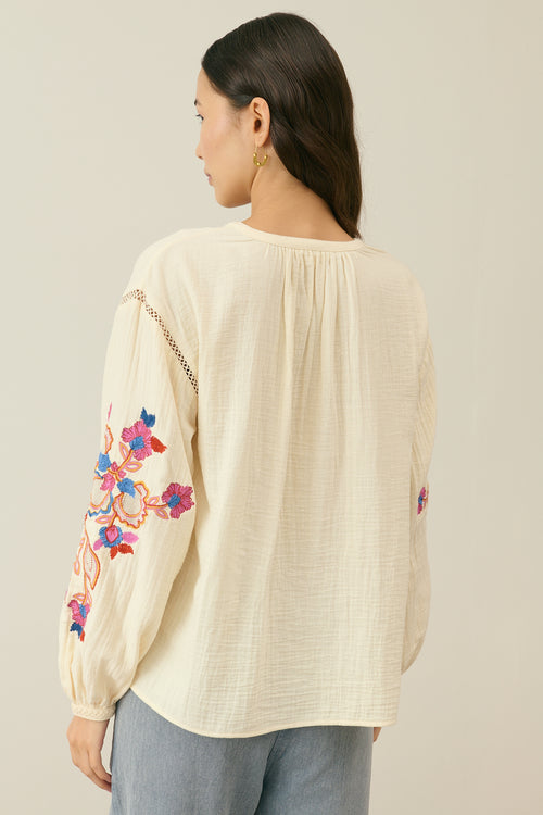 Blouse Akania Beige Natural - Louise Misha