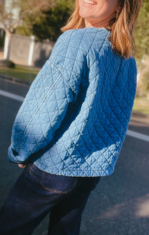 QUILTED DENIM JACKET LAETITIA