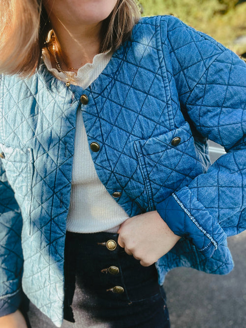 QUILTED DENIM JACKET LAETITIA