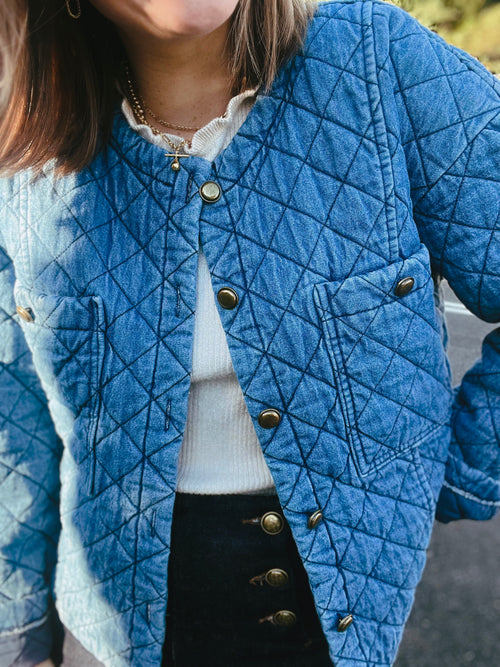 QUILTED DENIM JACKET LAETITIA