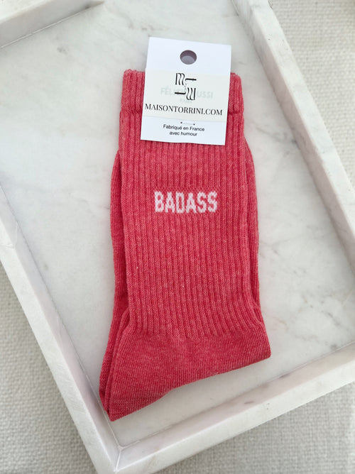 SOCKS "BADASS" CORAL - 36/40