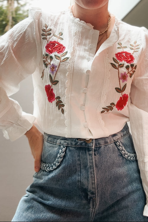 Blouse Christine Broderie Off White