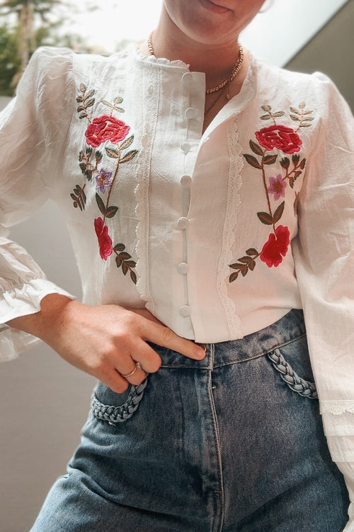 Blouse Christine Broderie Off White