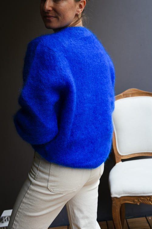Knit Cardigan Maude Royal Blue Mohair/Wool