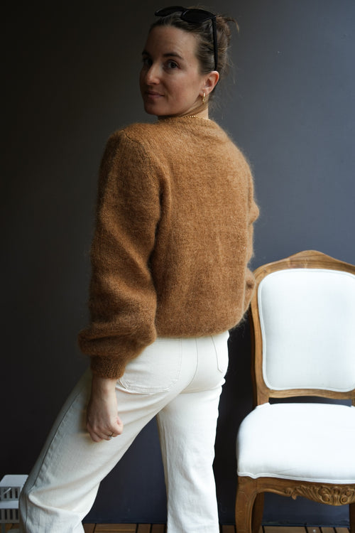 Knit Cardigan Maude Camel Mohair/Wool