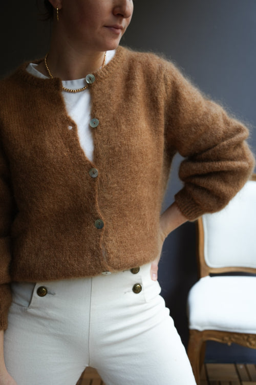 Knit Cardigan Maude Camel Mohair/Wool