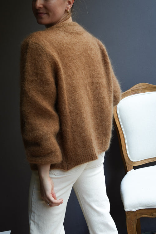 Knit Cardigan Maude Camel Mohair/Wool