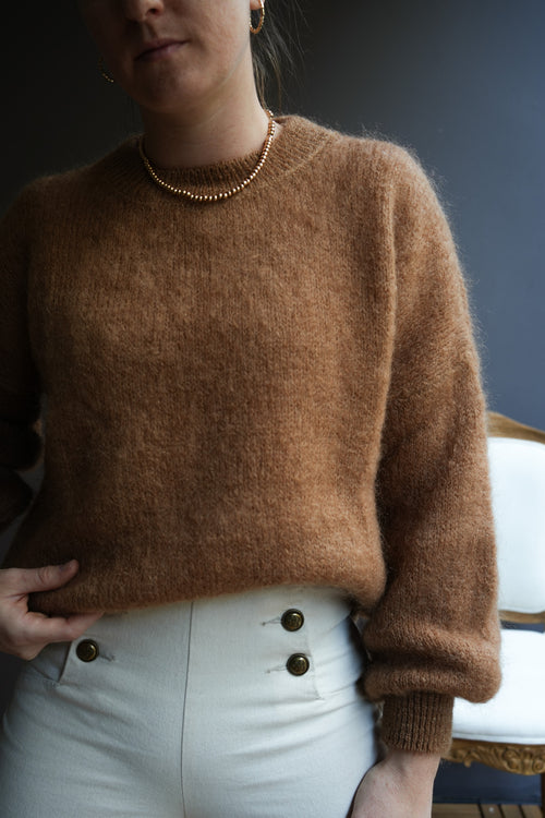Knit Jumper Julie Camel Mohair/Wool