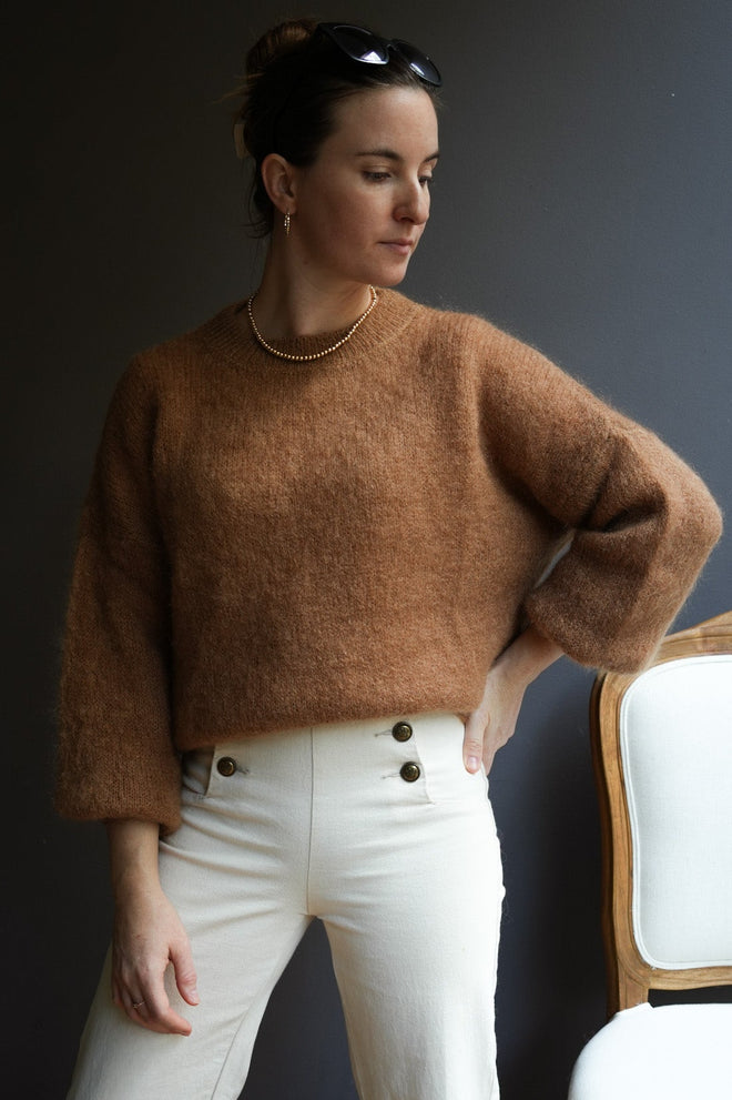 Knit Jumper Julie Camel Mohair/Wool