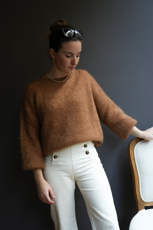 Knit Jumper Julie Camel Mohair/Wool