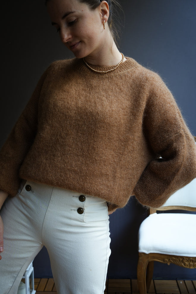 Knit Jumper Julie Camel Mohair/Wool