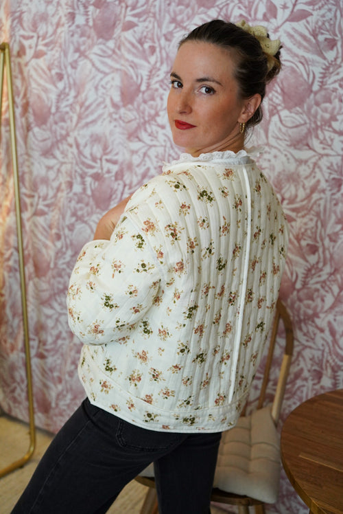 Jacket Fleurie Méline - Écru