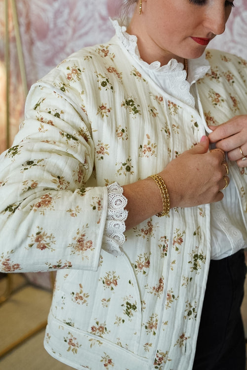 Jacket Fleurie Méline - Écru
