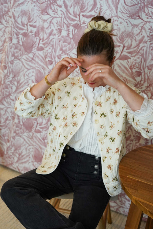 Jacket Fleurie Méline - Écru