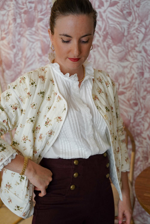 Jacket Fleurie Méline - Écru