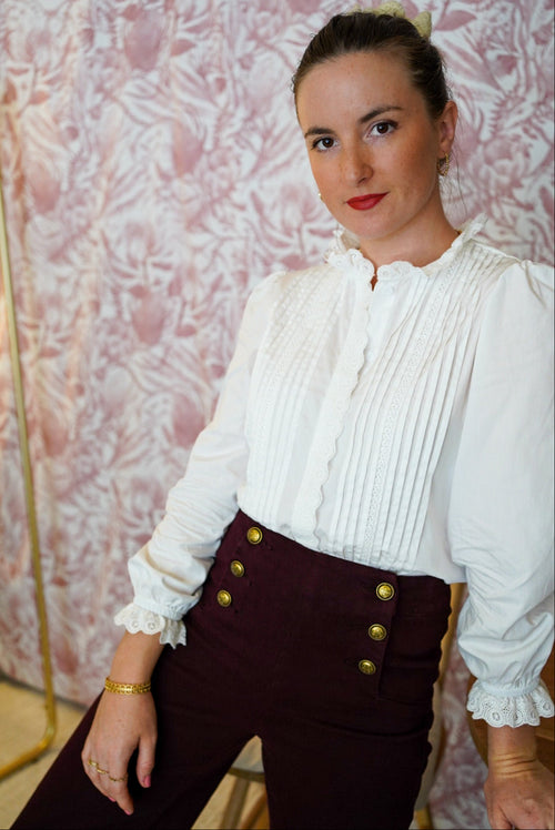 Blouse Georgie Dentelle Off White - Pre Order