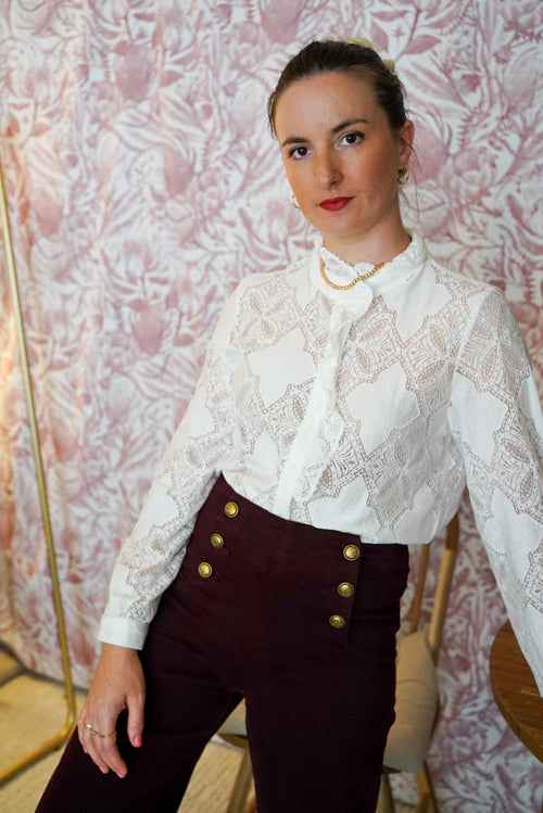 Blouse Léonie Dentelle Ecru - Pre Order
