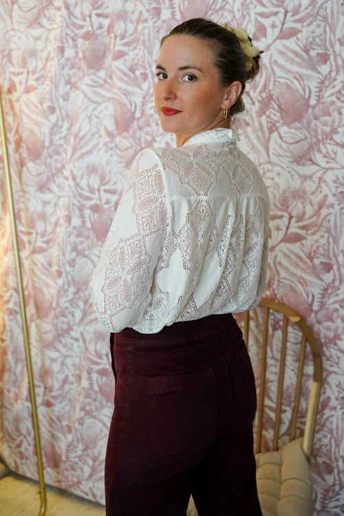 Blouse Léonie Dentelle Ecru - Pre Order