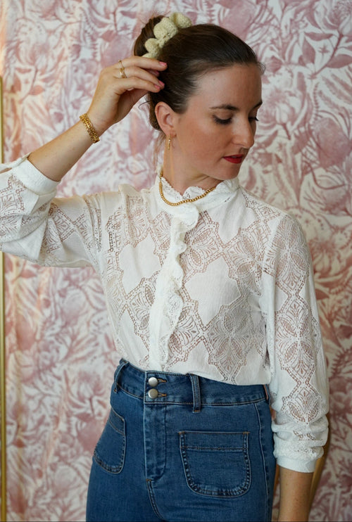 Blouse Léonie Dentelle Ecru - Pre Order