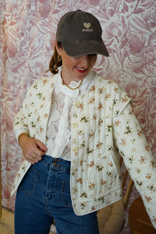 Jacket Fleurie Méline - Écru