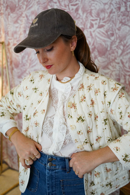 Jacket Fleurie Méline - Écru