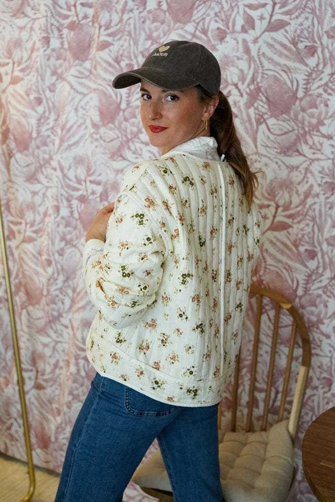 Jacket Fleurie Méline - Écru