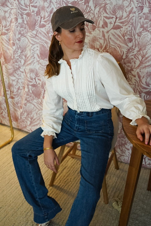 Blouse Georgie Dentelle Off White - Pre Order
