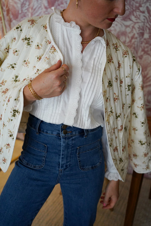 Jacket Fleurie Méline - Écru