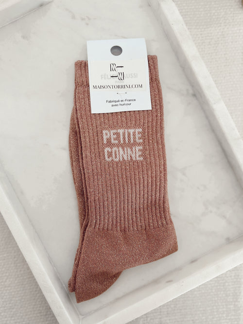 SOCKS "PETITE CONNE" OLD PINK SHIMMER - 36/40