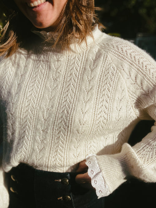 Knit Jumper Romain Ecru
