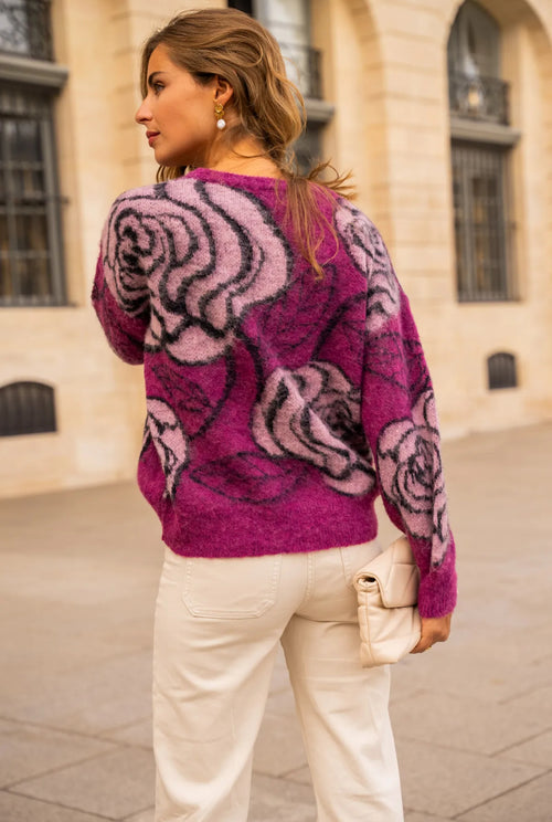 KNIT IRIS ROSE SEQUIN PURPLE